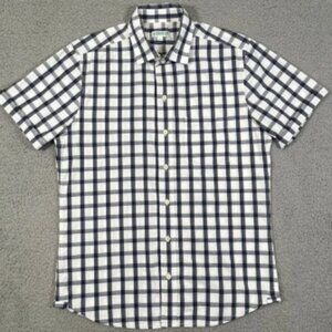 Kenzo Paris Shirt Mens L Black White Plaid Short Sleeve Streetwear Luxury Design